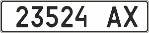 License plate for a tractor from 2020                