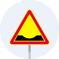 Дорожній знак 1.12 (I тип) Вибоїна