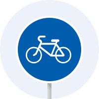 Дорожній знак 4.14 (І тип) Доріжка для пішоходів і велосипедистів