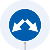 Дорожній знак 4.9 (І тип)